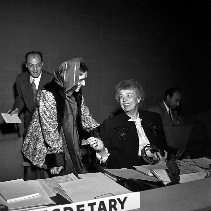 Eleanor Roosevelt and Hansa Mehta